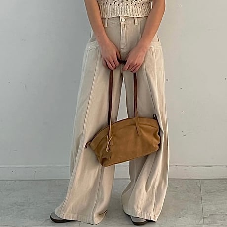 《予約販売》Lineing denim wide pants