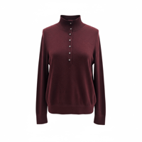 《予約販売》Buttoned Wool Polo Knit