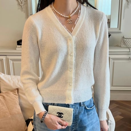 《予約販売》V-neck Lace Cardigan