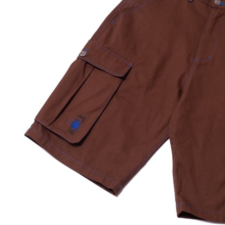 HODDLE CARGO SHORTS CHOCOLATE - BLUE STICH