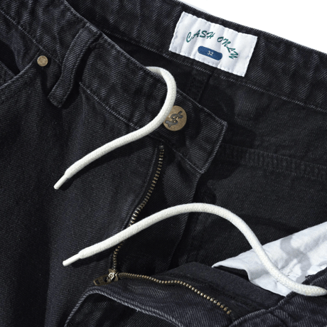 CASH ONLY BLOCKOUT DENIM JEANS WASHED BLACK