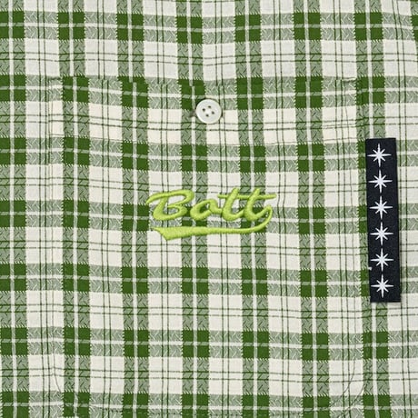 BOTT PLAID S/S SHIRT GREEN