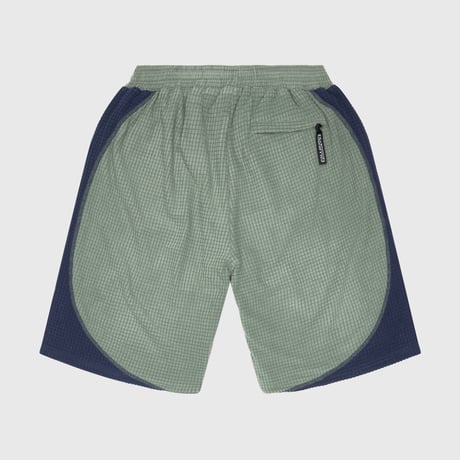 SEXHIPPIES GRID FLEECE SHORTS SAGE / NAVY