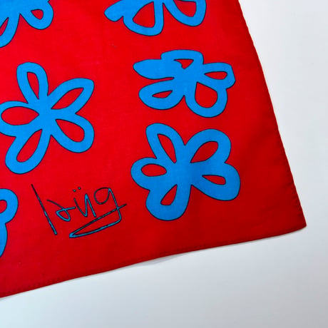 LAUG HIBISCUS BANDANA RED/BLUE