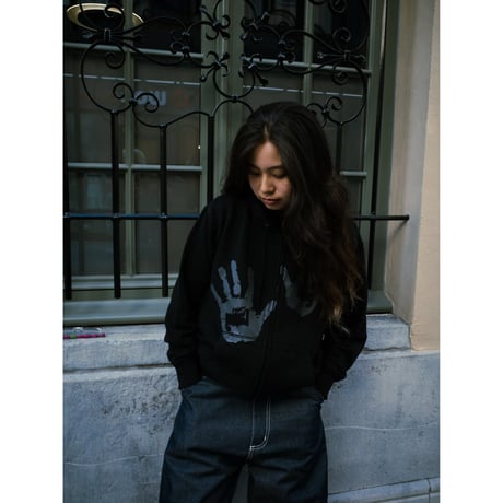 LAUG YOKOZUNA HAND ZIP HOODIE BLACK