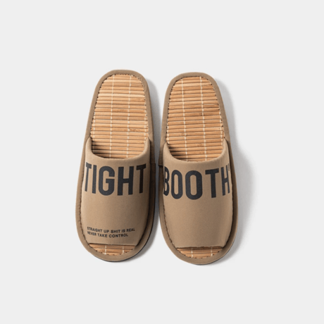 TIGHTBOOTH BIG LABEL ROOM SANDAL KHAKI