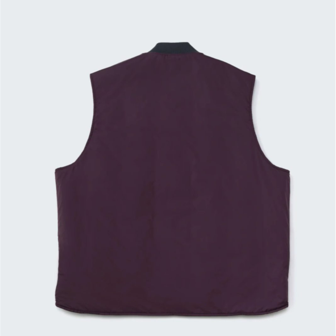PWA TWO-FACE QUILTED VEST DARK BURGUNDY | LAUG PWA TWO-FACE QUILTED VEST DARK BURGUNDY | LAUG