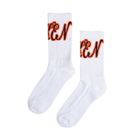 TOKEN SCRIPT SOCKS WHITE