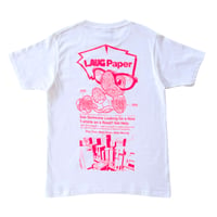 LAUG*ENTRIPPAPER TEE WHITE
