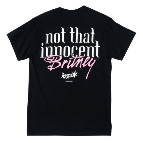 BRITNEY SPEARS X WELCOME DAISIES PUFF PRINT TEE BLACK