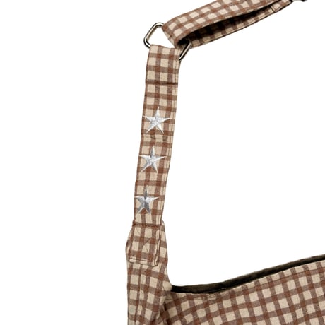 RERUN CARGO BAG GINGHAM BROWN