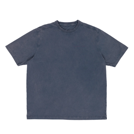 POP TRADING COMPANY LOGO T-SHIRT WASHED NAVY