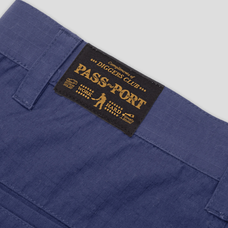 PASS~PORT RIPSTOP DOUBLE KNEE DIGGERS CLUB SHORT - NAVY