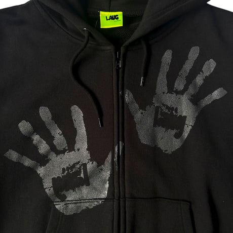 LAUG YOKOZUNA HAND ZIP HOODIE BLACK