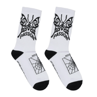 PASSION BUTTERFLY SOCKS WHITE