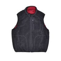 POP TRADING COMPANY REVERSIBLE VEST ANTHRACITE/RIO RED