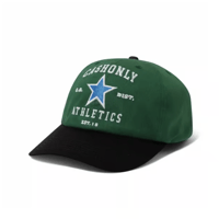 CASH ONLY ATHLETICS 6 PANEL CAP FOREST/BLACK