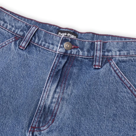 PASSPORT WORKERS CLUB DENIM JEAN - WASHED DARK INDIGO