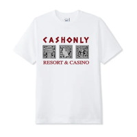 CASH ONLY HIGHT ROLLERS TEE WHITE