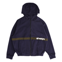 ADWYSD TWO TONE CANVAS BOMBER JACKET NAVY