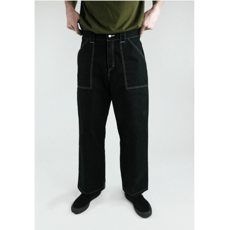 POETIC COLLECTIVE PAINTER PANTS BLACK/WHITE SEEMS