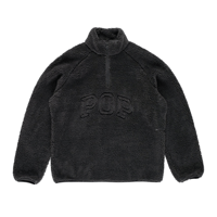 POP TRADING COMPANY ARCH HALFZIP FLEECE SWEAT CHARCOAL