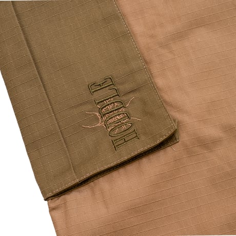 HODDLE PLEATED RIP-STOP CARGO PANTS TAN/KHAKI