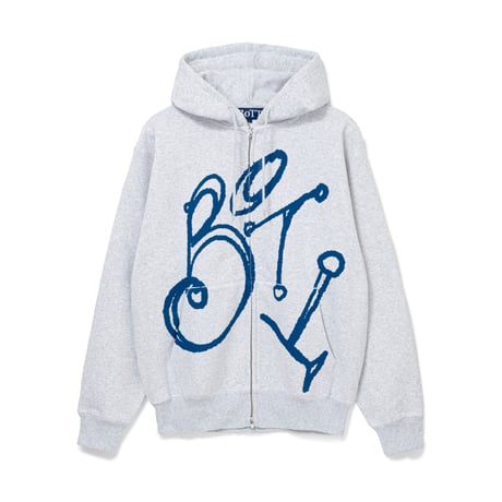 BoTT COCO ZIP HOODIE ASH Lサイズ BoTT COCO ZIP HOODIE ASH | LAUG