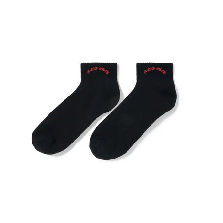 CASH ONLY LOGO ANKLE SOCKS BLACK