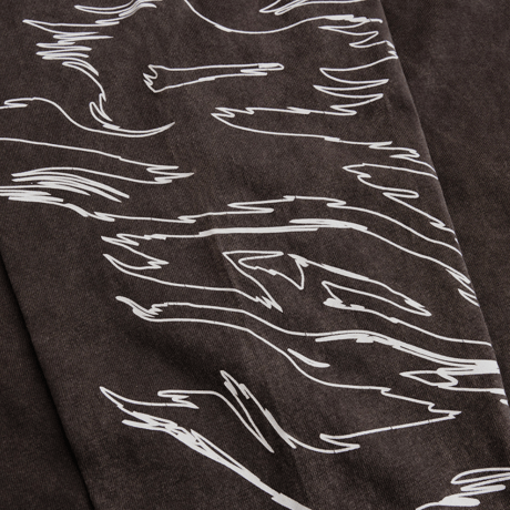 TOKEN ACID POCKET LONGSLEEVE TEE FADED WASH CHOCOLATE