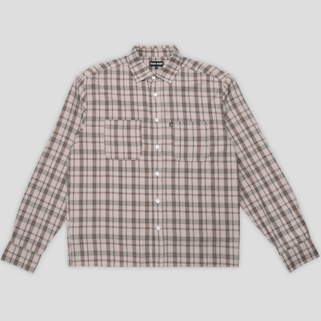 PASS~PORT CHECK LONG SLEEVE SHIRT - SAND