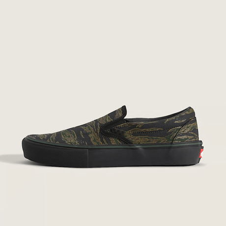 VANS SKATE SLIP ON TIGER CAMO GREEN/BLACK