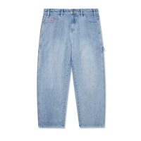 CASH ONLY BLOCKOUT DENIM JEANS SILVER INDIGO WASH