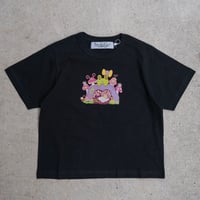 FUNGUYS BABY TEE SMILE LIKE A FLOWER #2  BLACK