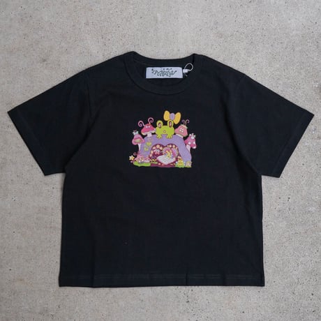 FUNGUYS BABY TEE SMILE LIKE A FLOWER #2  BLACK