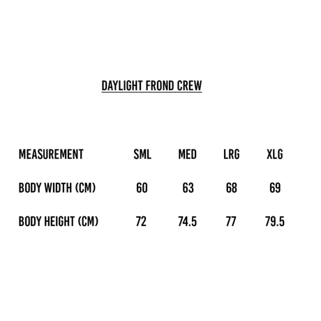 DAYLIGHT FROND CREW - FADED BLACK