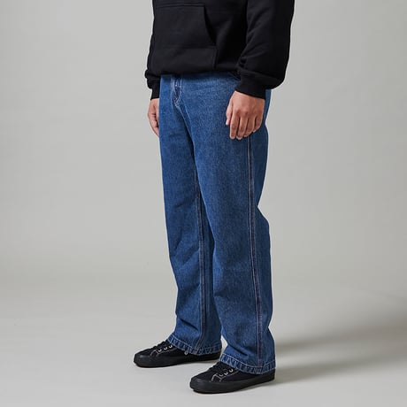 PASSPORT WORKERS CLUB DENIM JEAN - WASHED DARK INDIGO