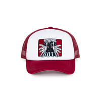 BOTT THE HANDS MESH-BACK TRUCKER CAP RED