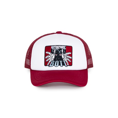 BOTT THE HANDS MESH-BACK TRUCKER CAP RED