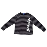 RERUN STRIPED LONG SLEEVE BLACK