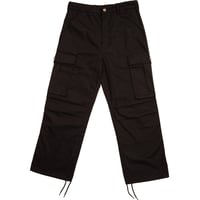 HODDLE PLEATED RIP-STOP CARGO PANTS BLACK/BLACK