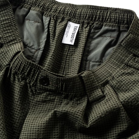 TIGHTBOOTH SEERSUCKER BIG SHORTS BLACK