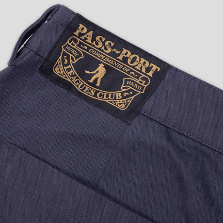 PASS~PORT HERRINGBONE LEAGUES CLUB SHORT - NAVY