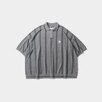 TIGHTBOOTH STRIPE KNIT POLO GREY