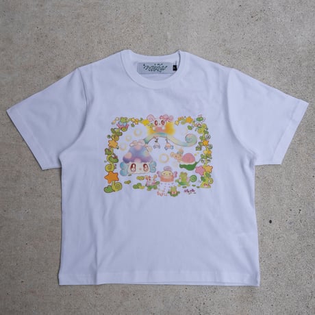 FUNGUYS BABY TEE SMILE LIKE A FLOWER WHITE