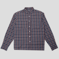 PASS~PORT CHECK LONG SLEEVE SHIRT - NAVY