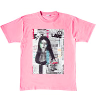 LAUG SHIMPEI COLLAGE TEE PINK