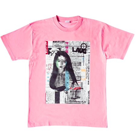 LAUG SHIMPEI COLLAGE TEE PINK