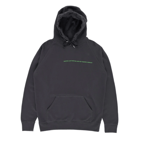 POP TRADING COMPANY MARTENS HOODED SWEAT ANTHRACITE