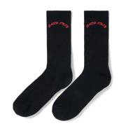 CCASH ONLY LOGO CREW SOCKS BLACK